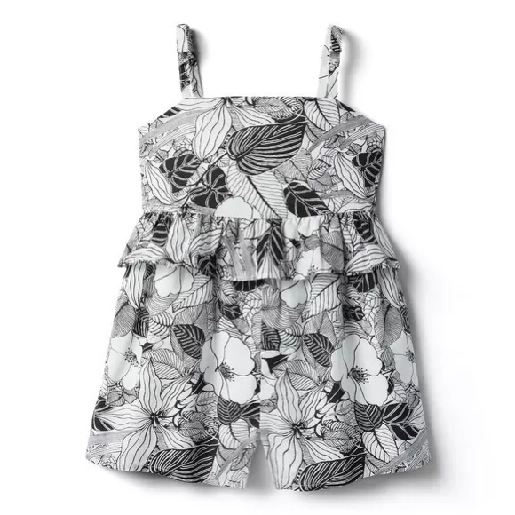 NWT Janie & Jack Floral Peplum Romper Size 10 - Picture 1 of 6